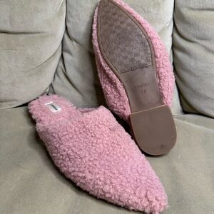 Birdies The Lark Blush Faux Shearling Slides 7.5 & 12